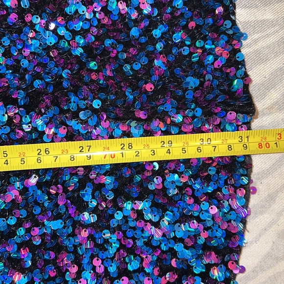 Zara Bloggers Favorite Multicolored Sequin short Sleeves Mini Dress Size S - Picture 16 of 16